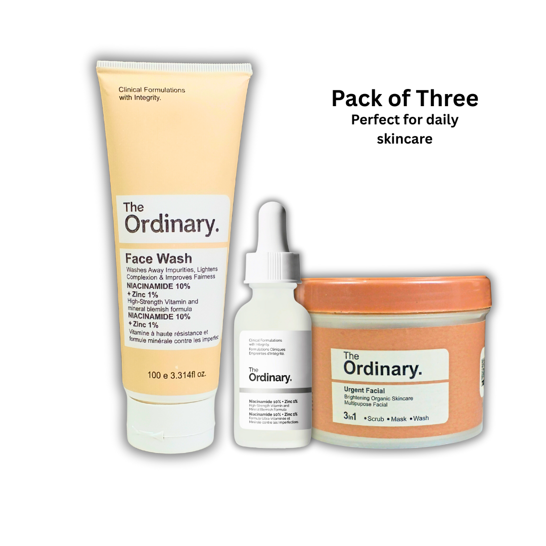 Pack of Three_ Serum, Urgent Facial & Face wash